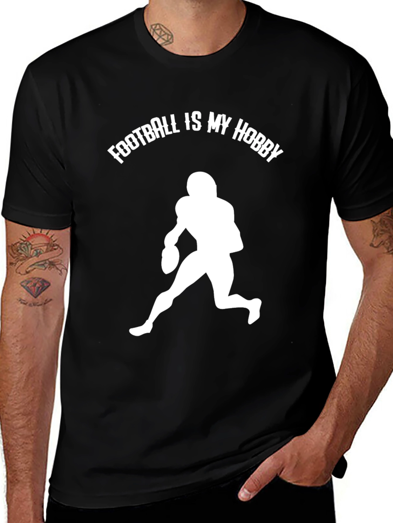 Football Is My Hobby Black T-Shirt