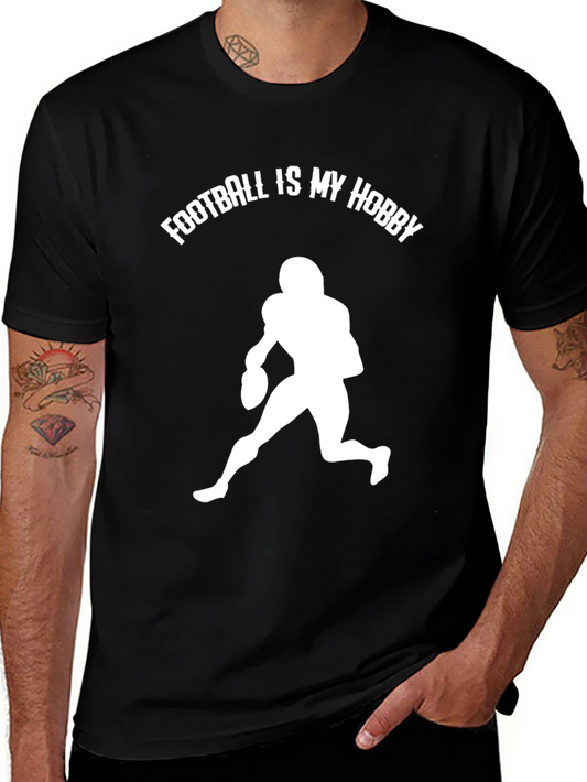 Football Is My Hobby Black T-Shirt