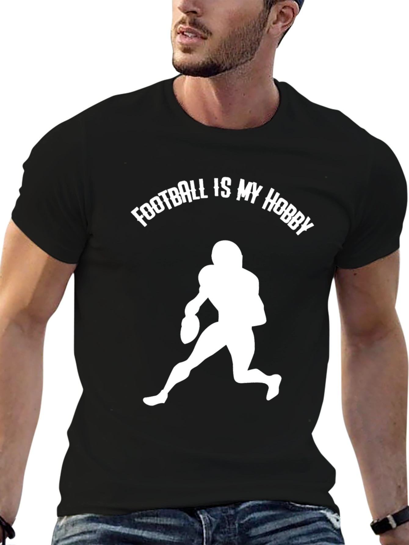 Football Is My Hobby Black T-Shirt