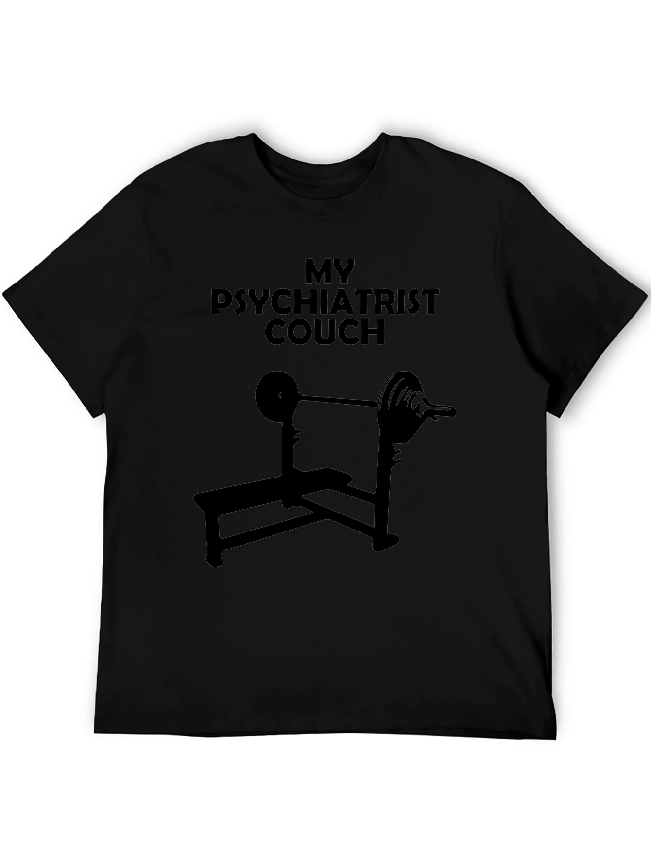 My Psychiatrist Couch Black T-Shirt