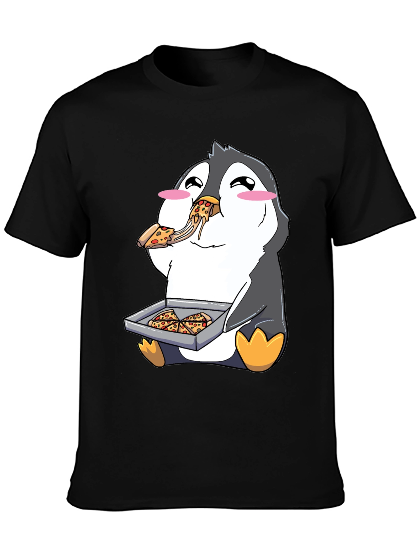 Pizza Penguin Graphic Tee - Cute & Fun Design