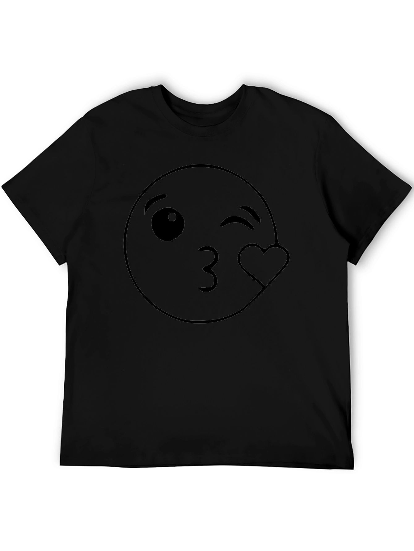 Winking Emoji Kiss Heart T-Shirt - Soft Cotton Blend