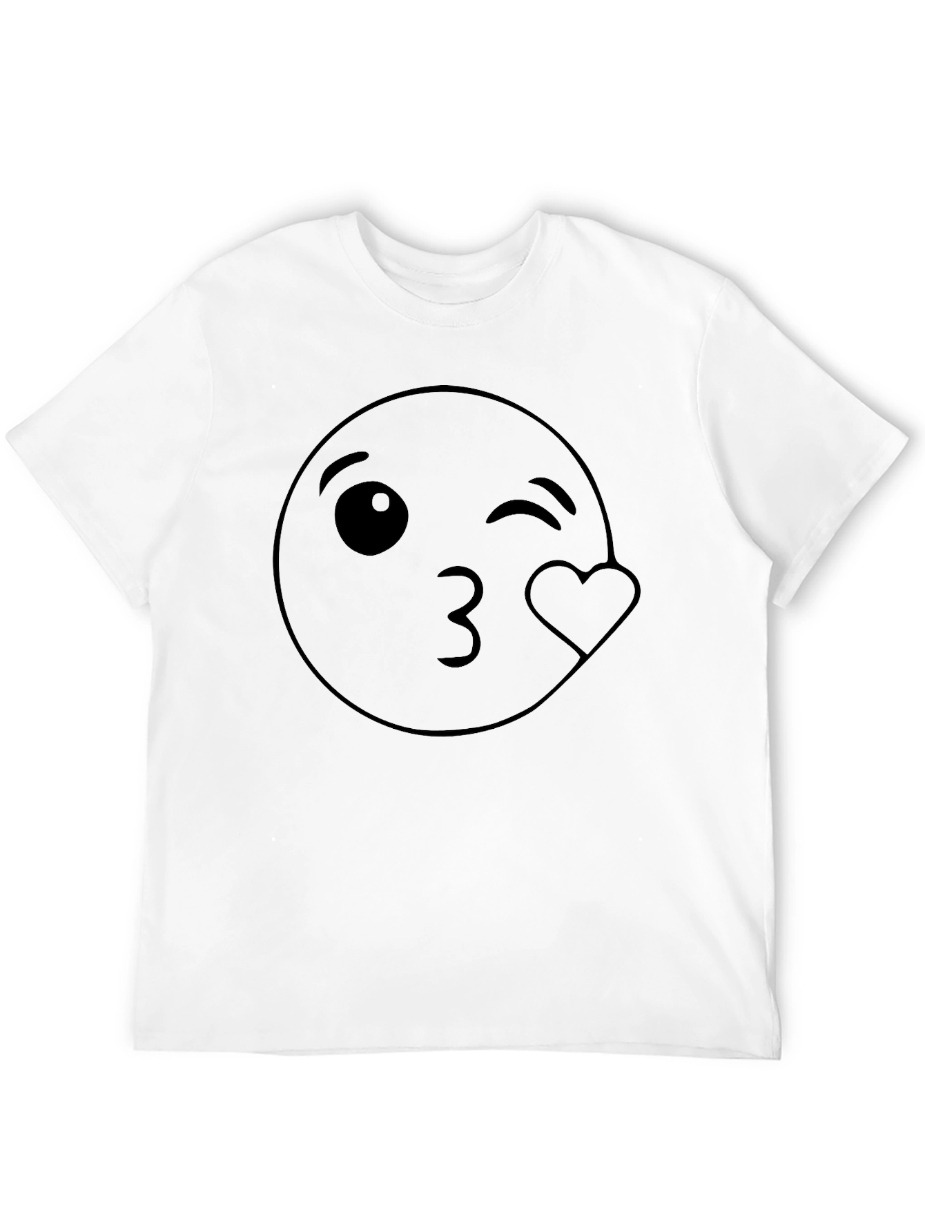 Winking Emoji Kiss Heart T-Shirt - Soft Cotton Blend
