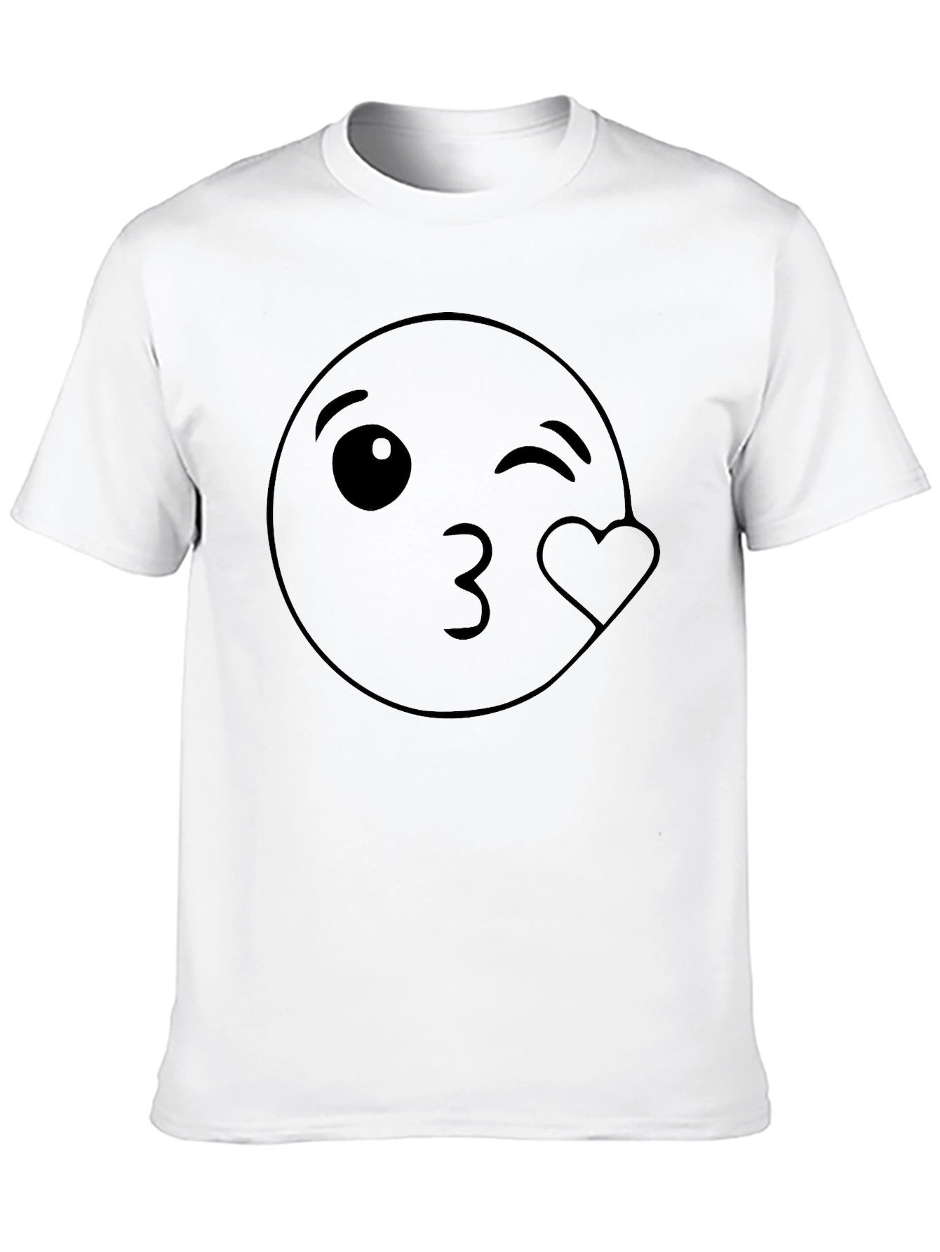 Winking Emoji Kiss Heart T-Shirt - Soft Cotton Blend