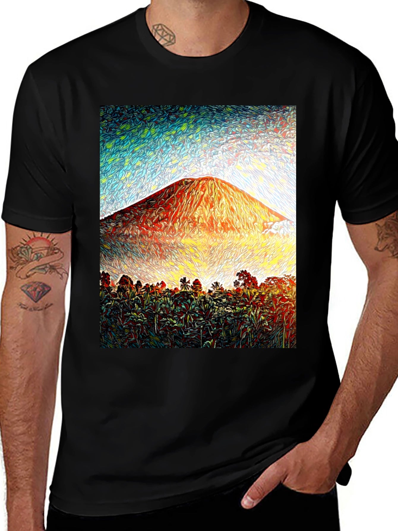 Tropical Mountain Graphic Tee