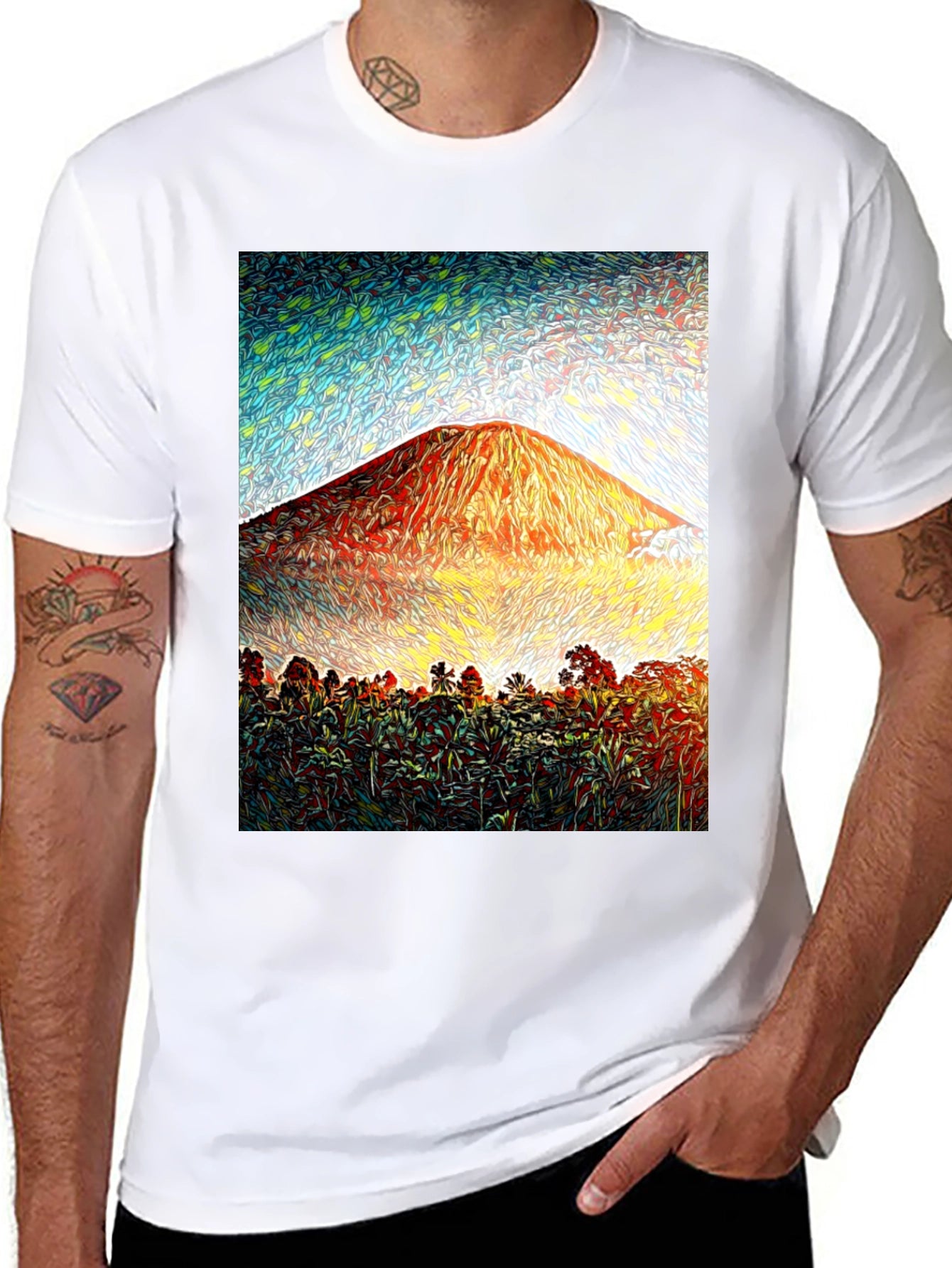 Tropical Mountain Graphic Tee