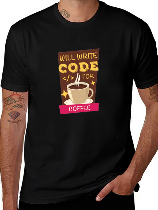 Code For Coffee T-Shirt - Programmer Apparel