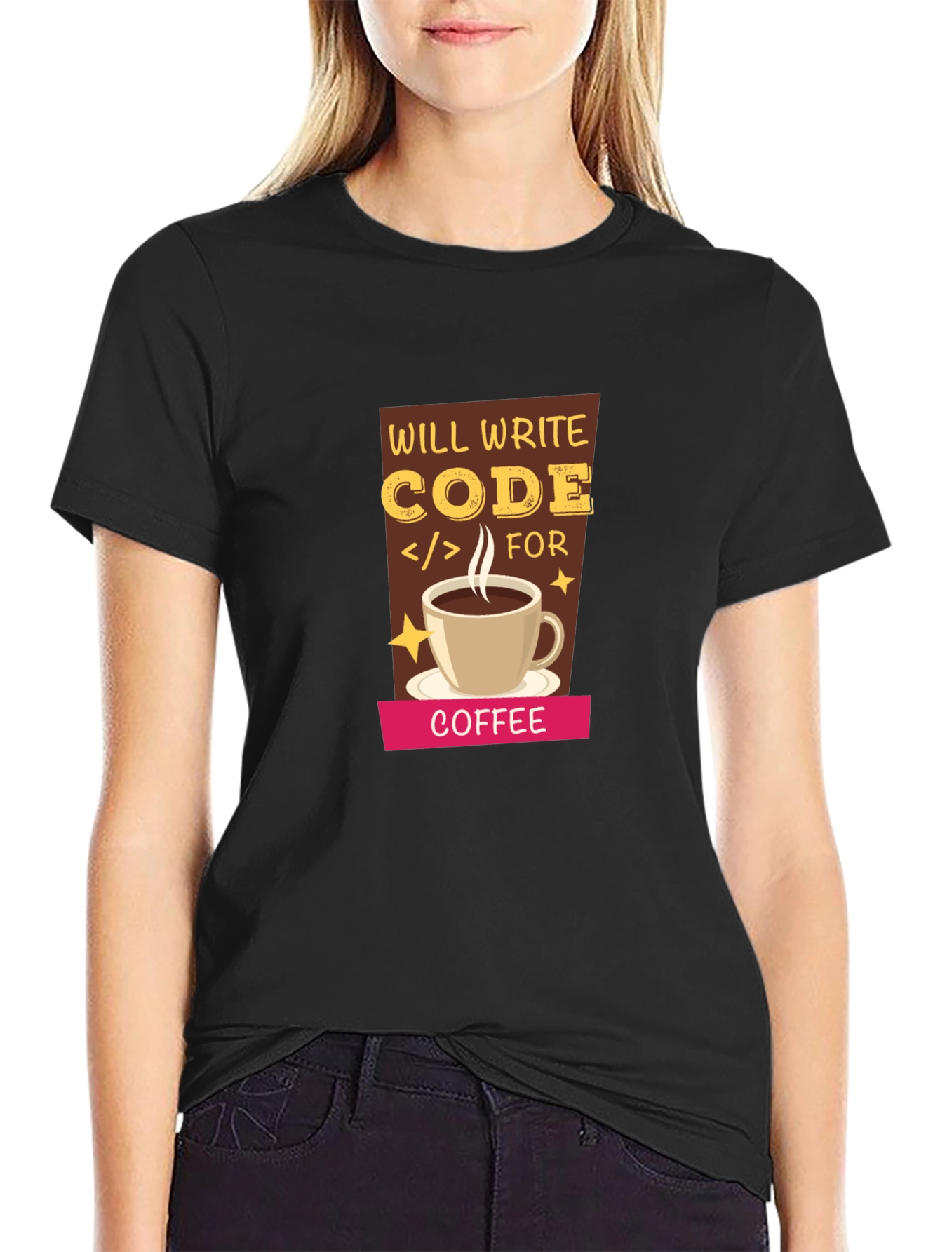 Code For Coffee T-Shirt - Programmer Apparel