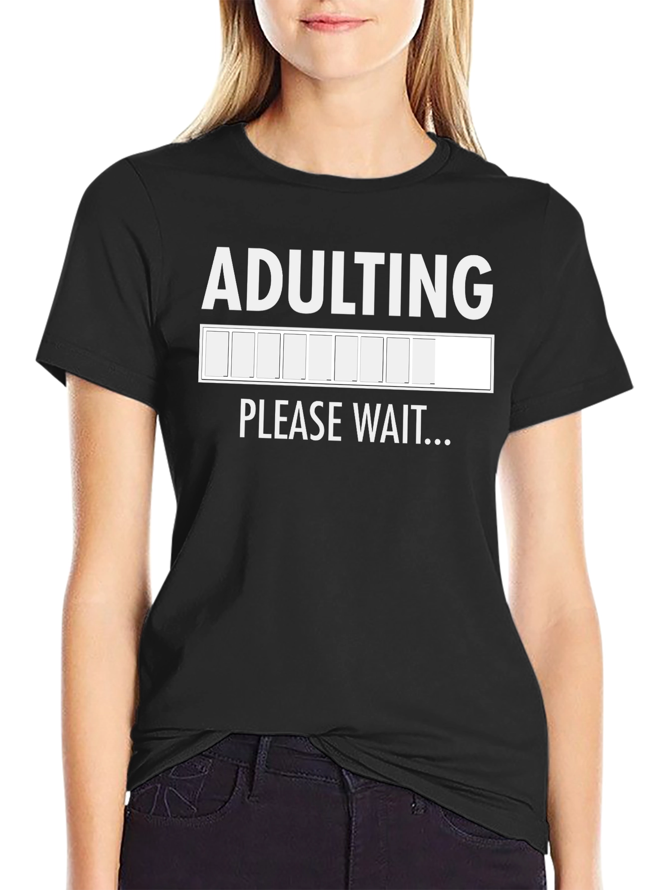Adulting Please Wait T-Shirt - Funny Graphic Tee