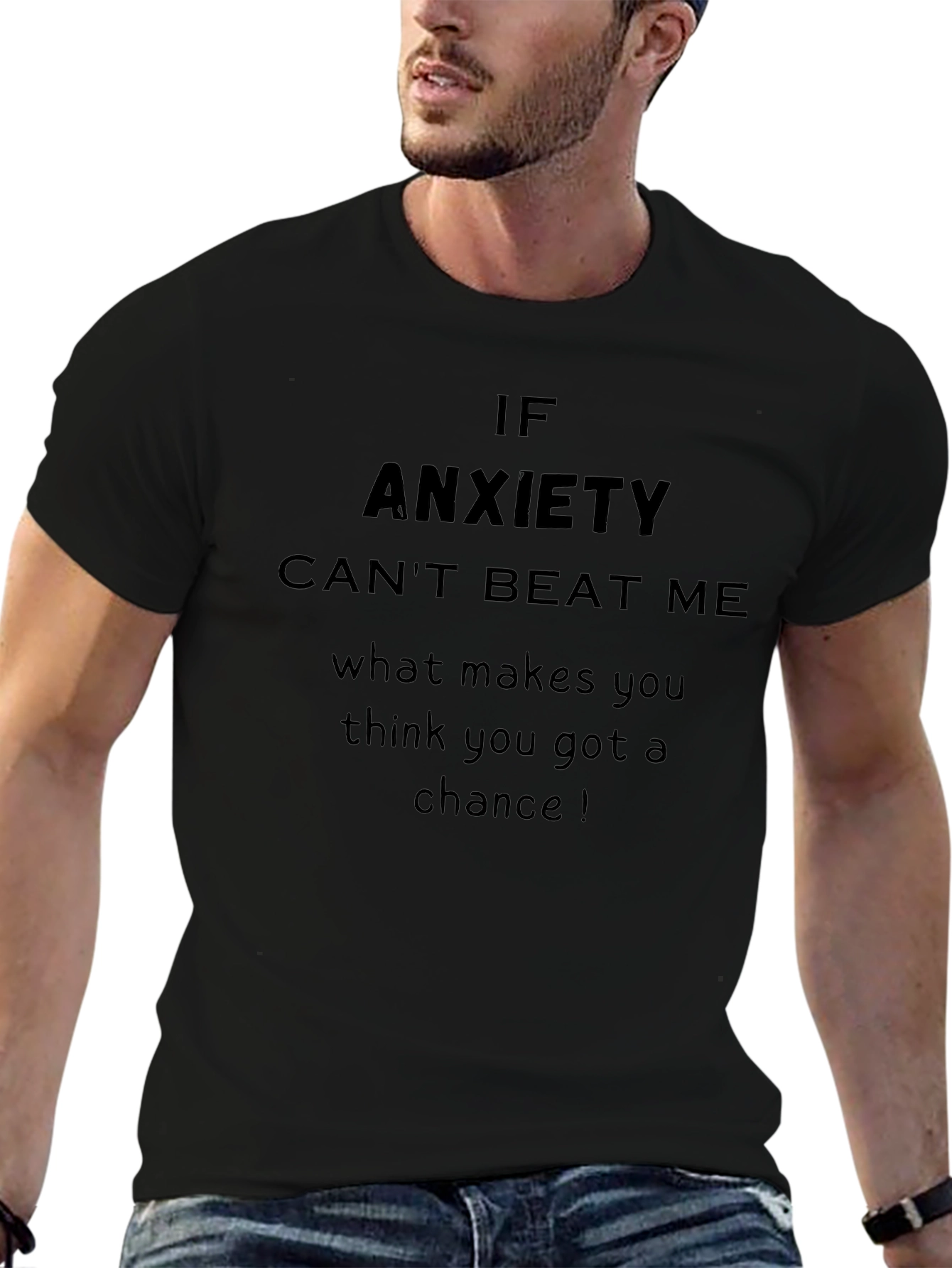 Anxiety Cant Beat Me Graphic Tee