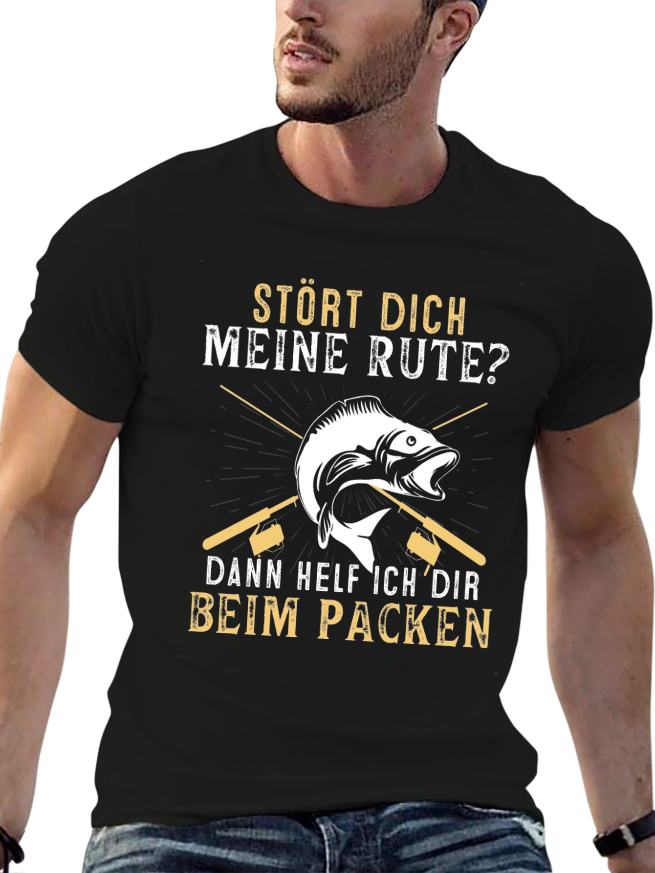 Funny Fishing T-Shirt - Stört Dich Meine Rute?