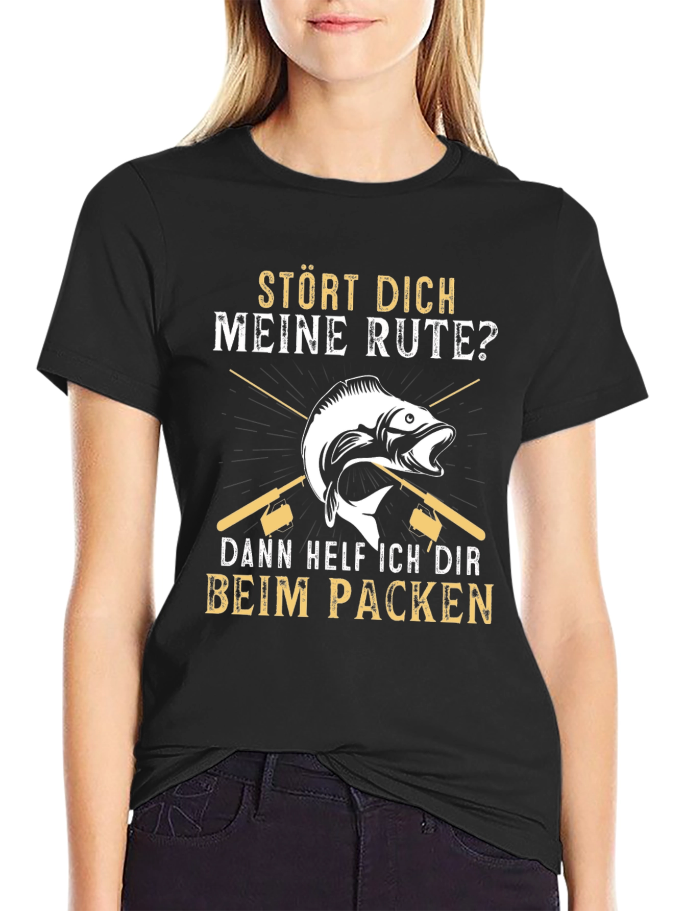 Funny Fishing T-Shirt - Stört Dich Meine Rute?