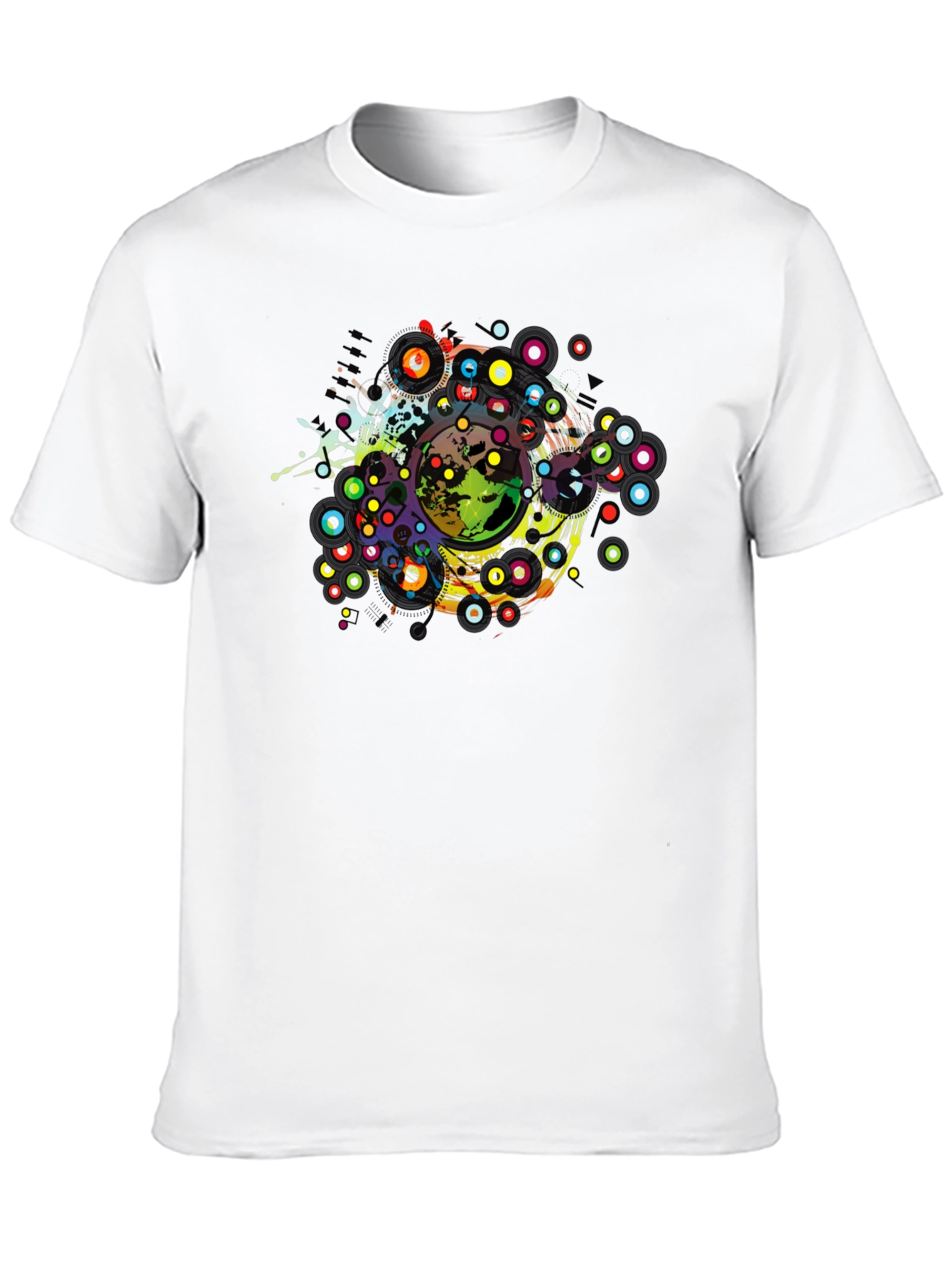 Abstract Earth Graphic Tee - Black