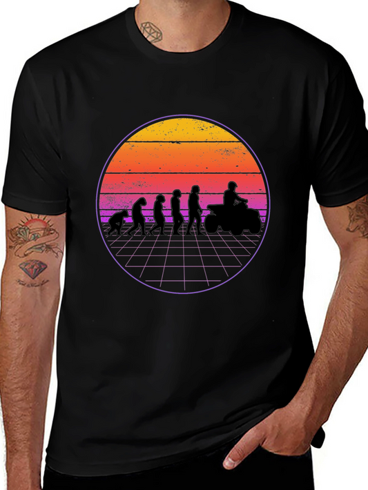 Evolution ATV Sunset Graphic T-Shirt - Black