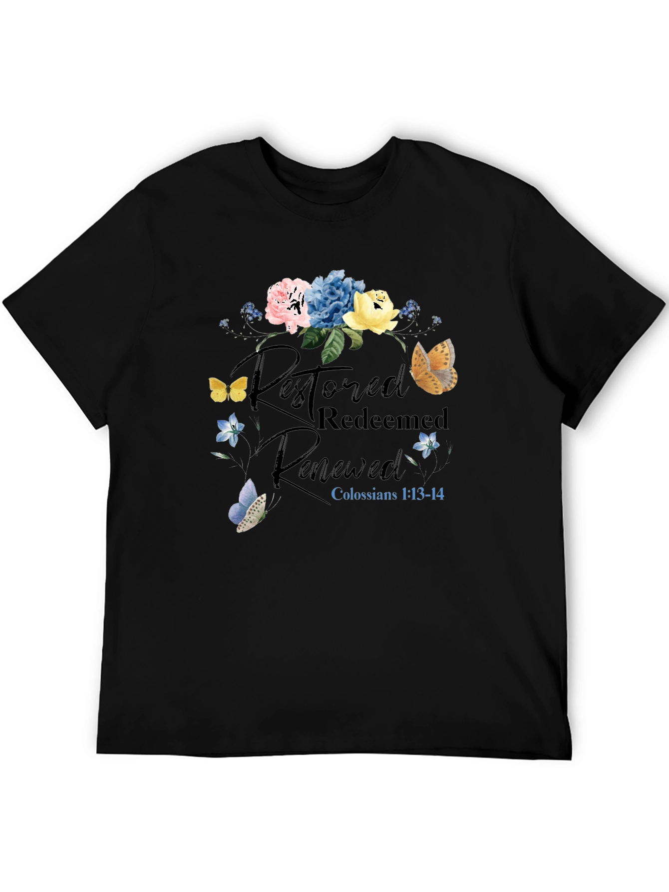 Restored Redeemed Renewed Christian T-Shirt
