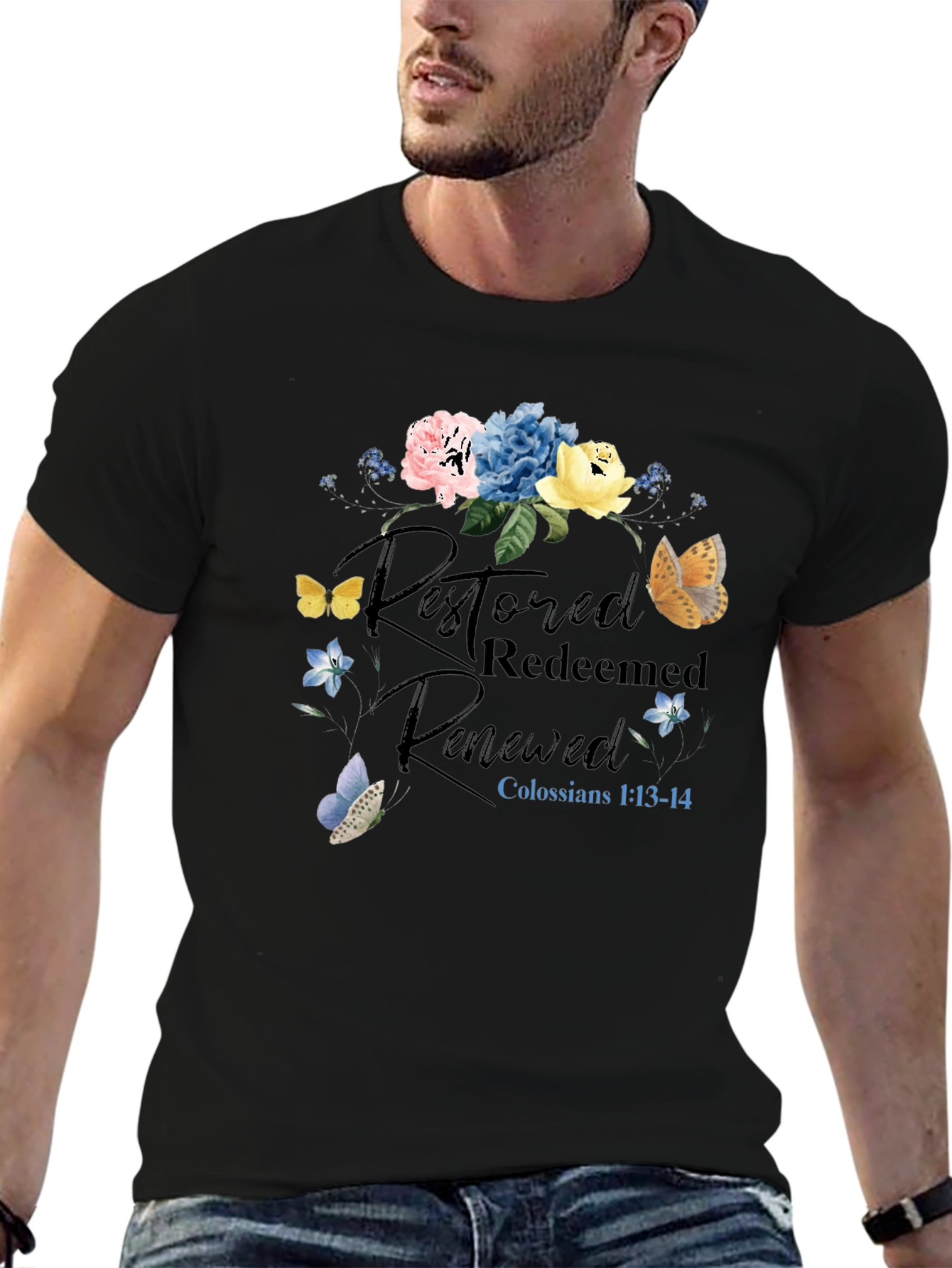 Restored Redeemed Renewed Christian T-Shirt