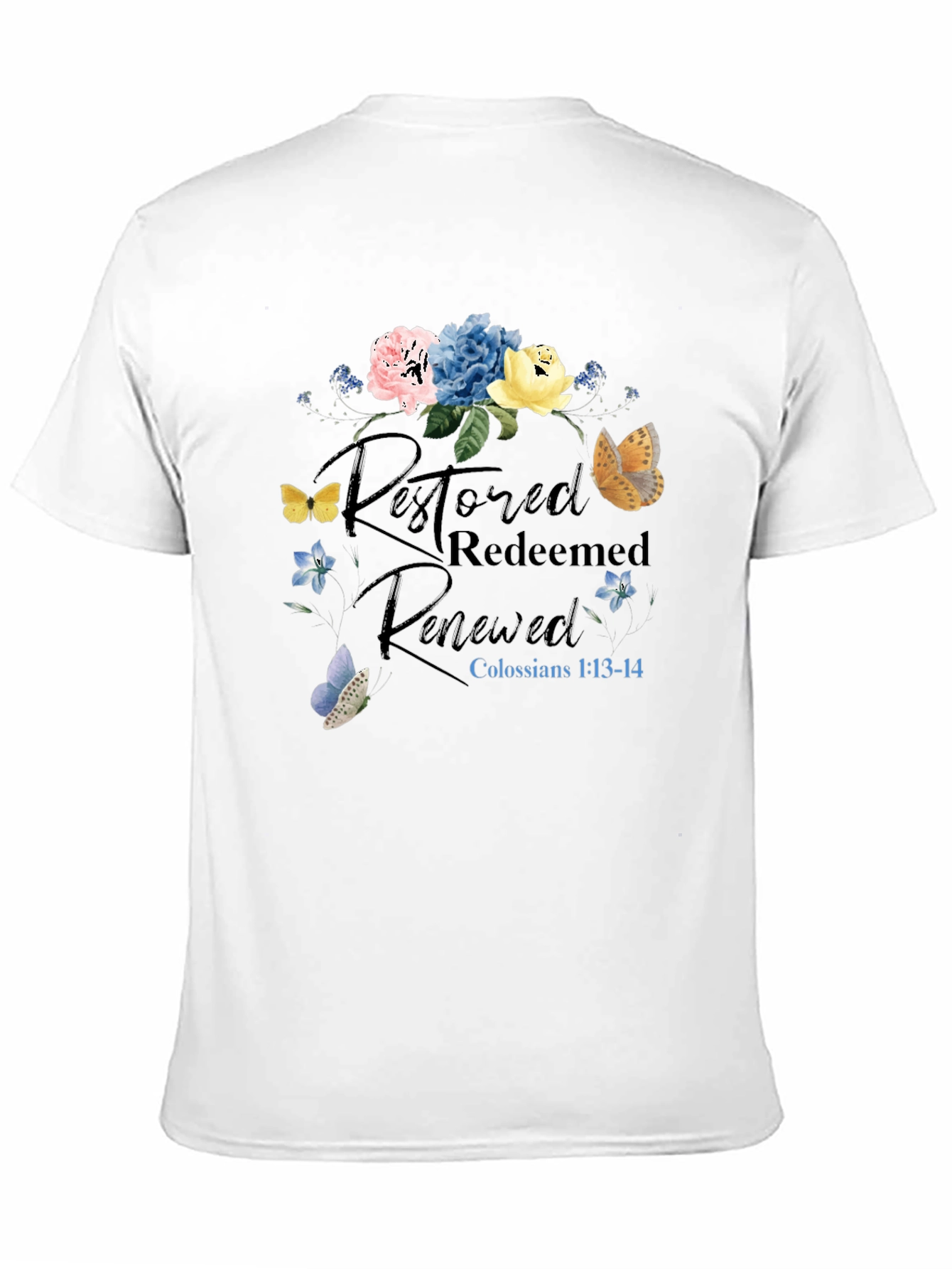 Restored Redeemed Renewed Christian T-Shirt