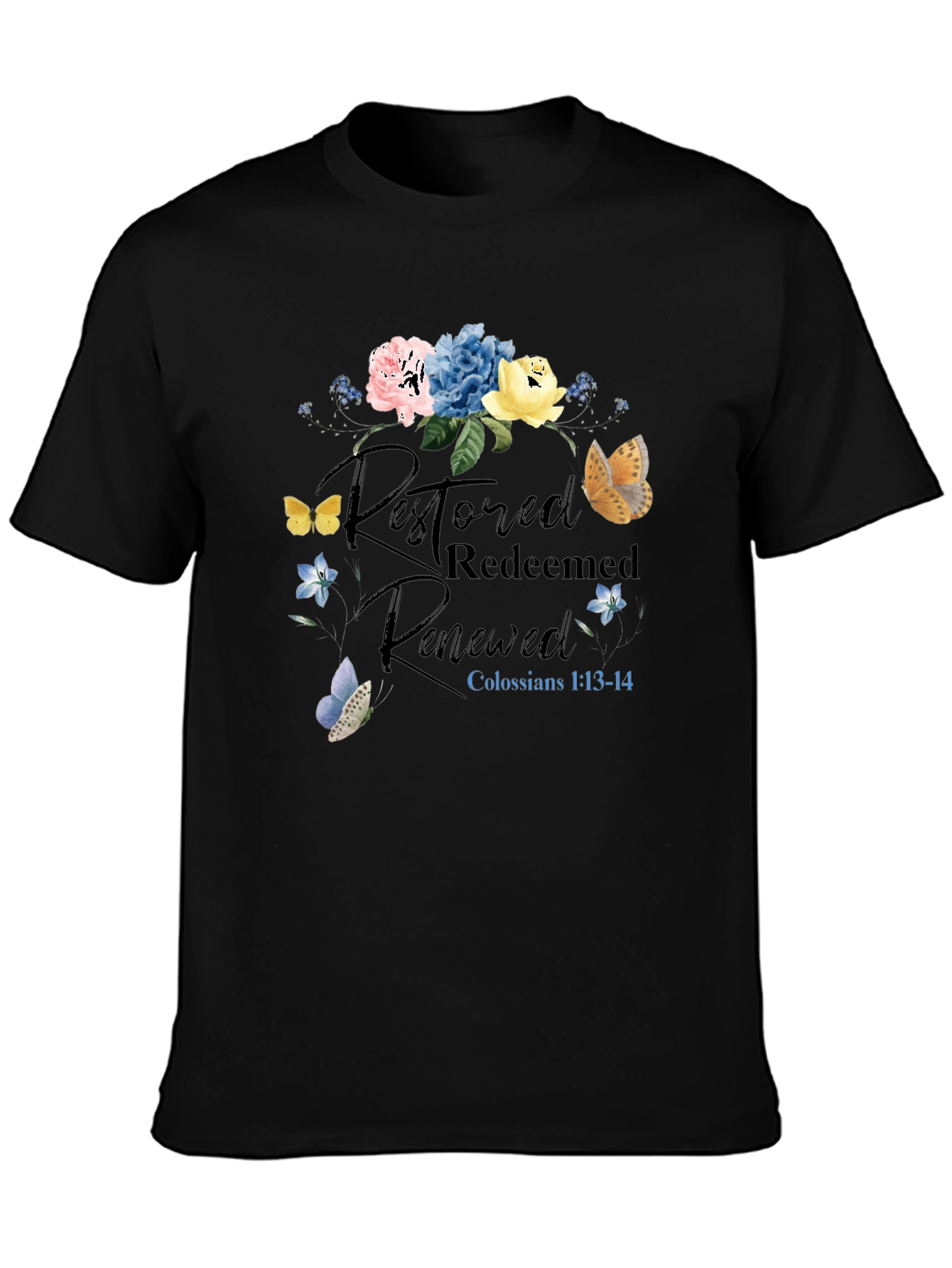 Restored Redeemed Renewed Christian T-Shirt