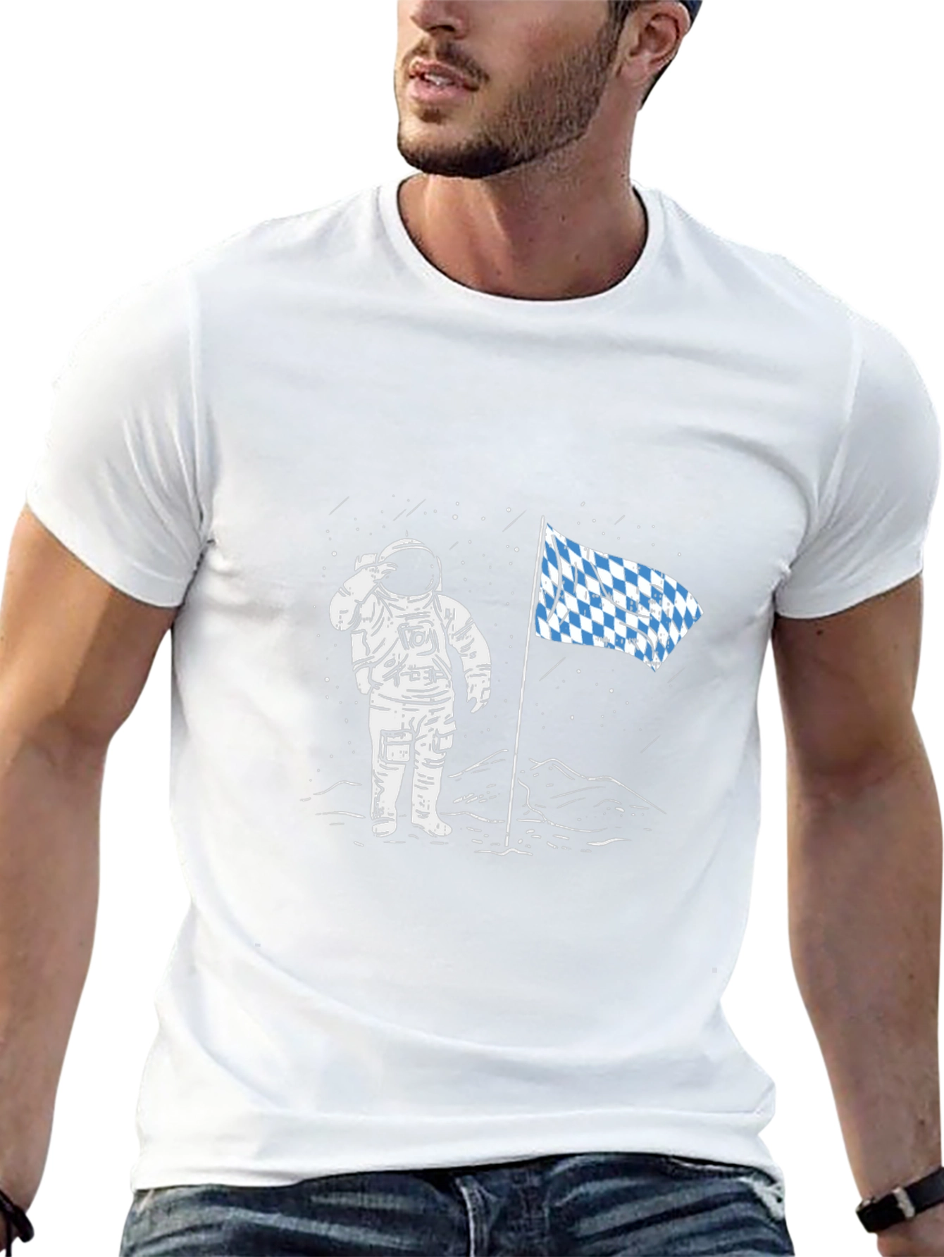 Astronaut Moon Landing T-Shirt - Black