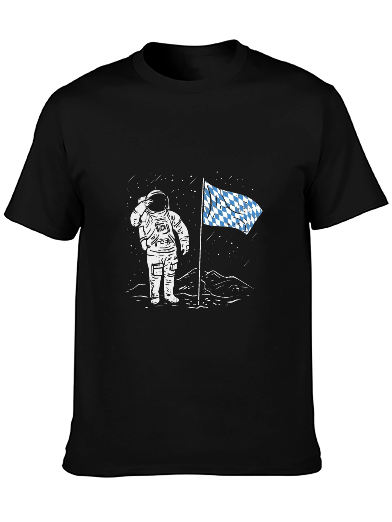 Astronaut Moon Landing T-Shirt - Black