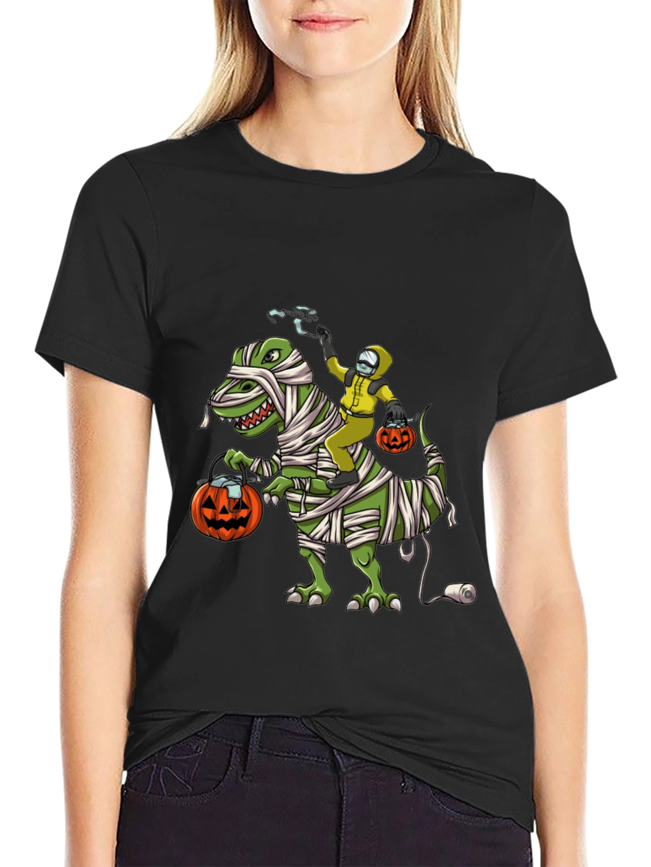 Halloween T-Shirt: Dino Mummy & Hazmat Rider