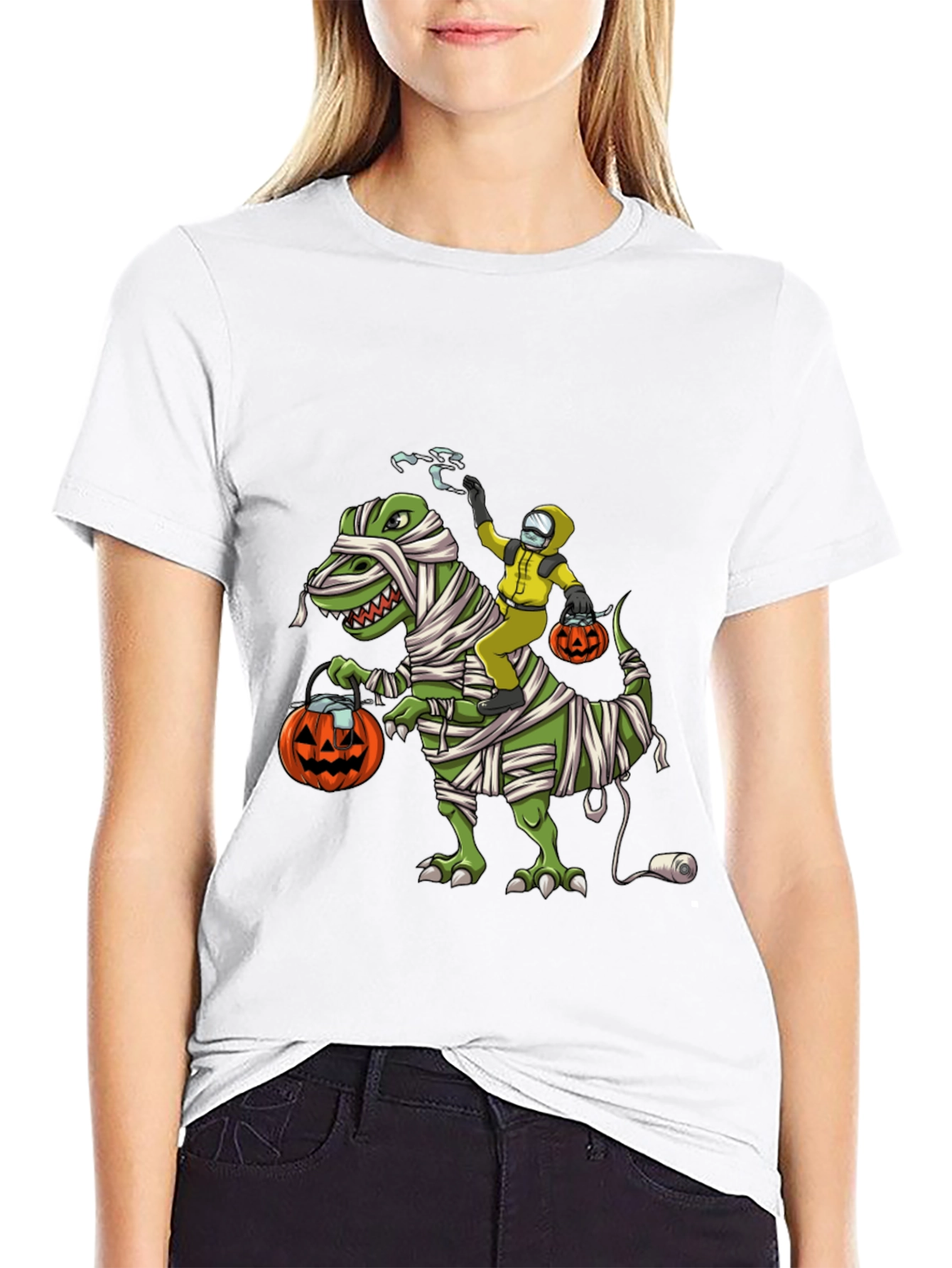 Halloween T-Shirt: Dino Mummy & Hazmat Rider
