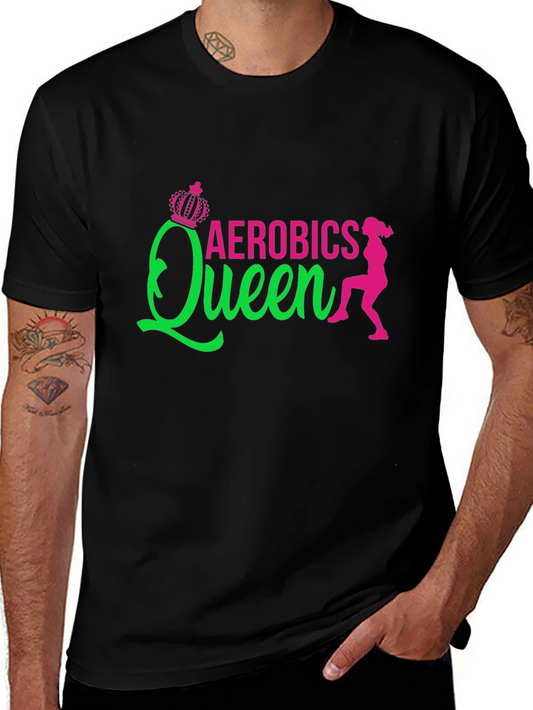 Aerobics Queen Black T-Shirt