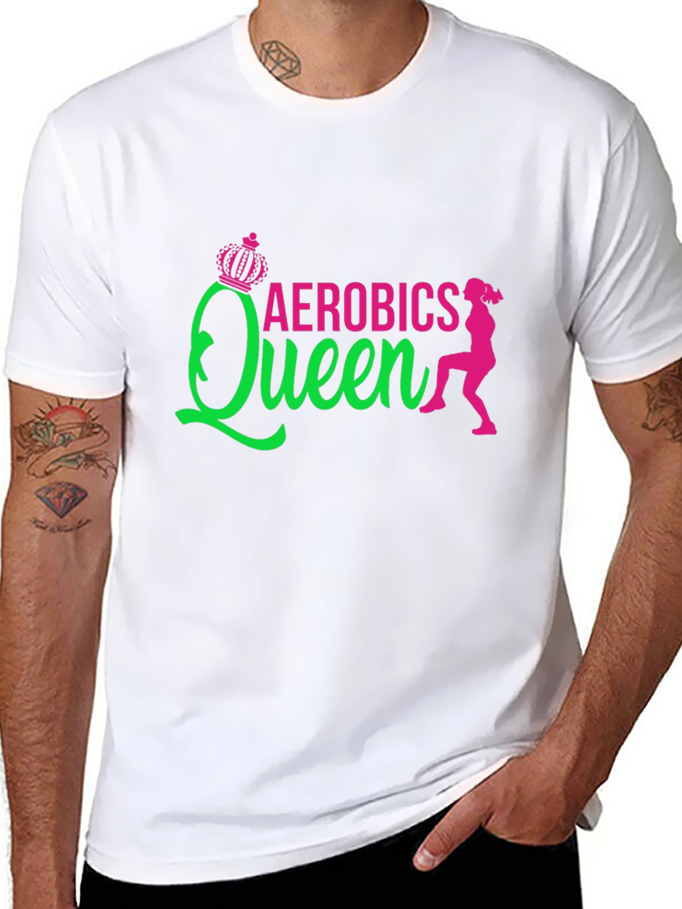 Aerobics Queen Black T-Shirt