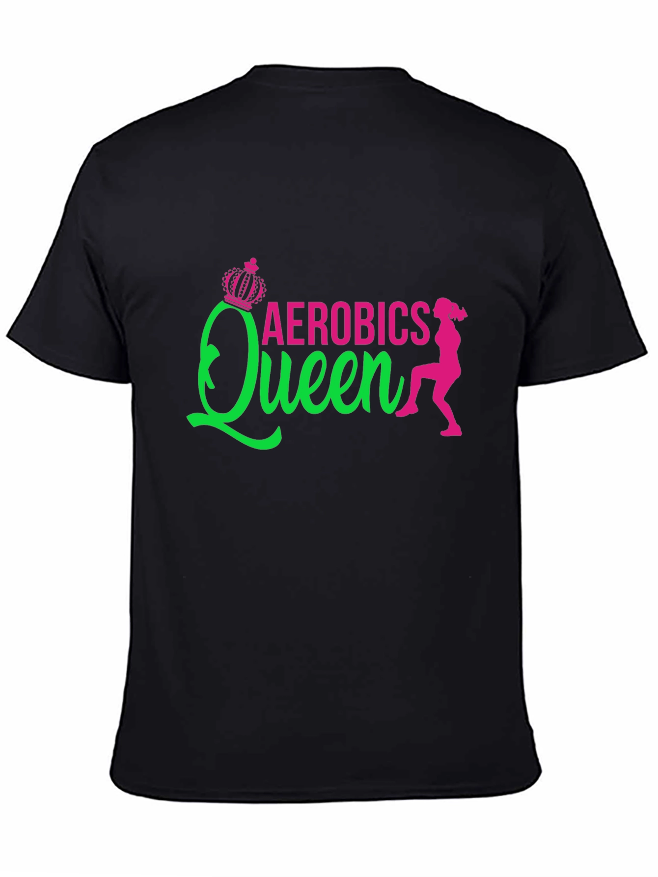 Aerobics Queen Black T-Shirt