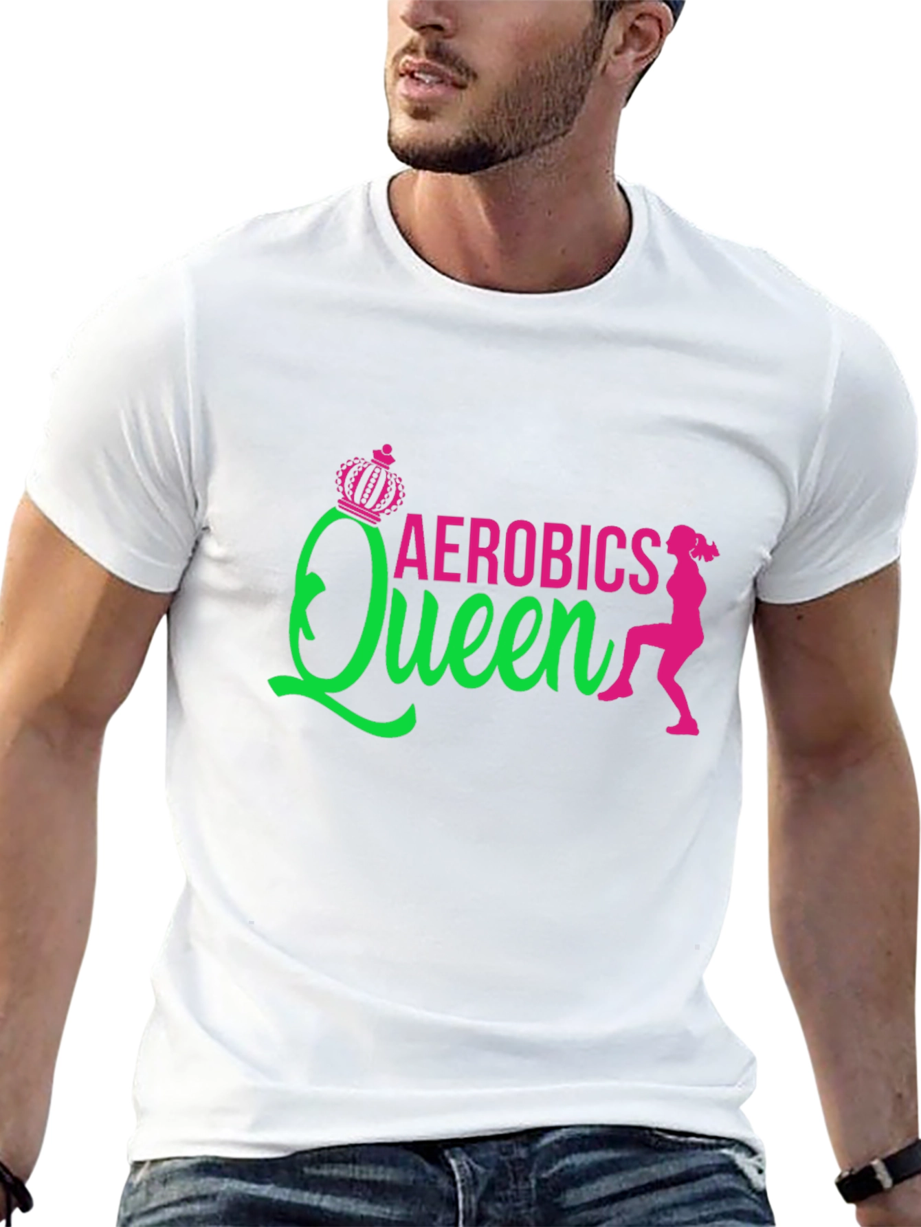 Aerobics Queen Black T-Shirt