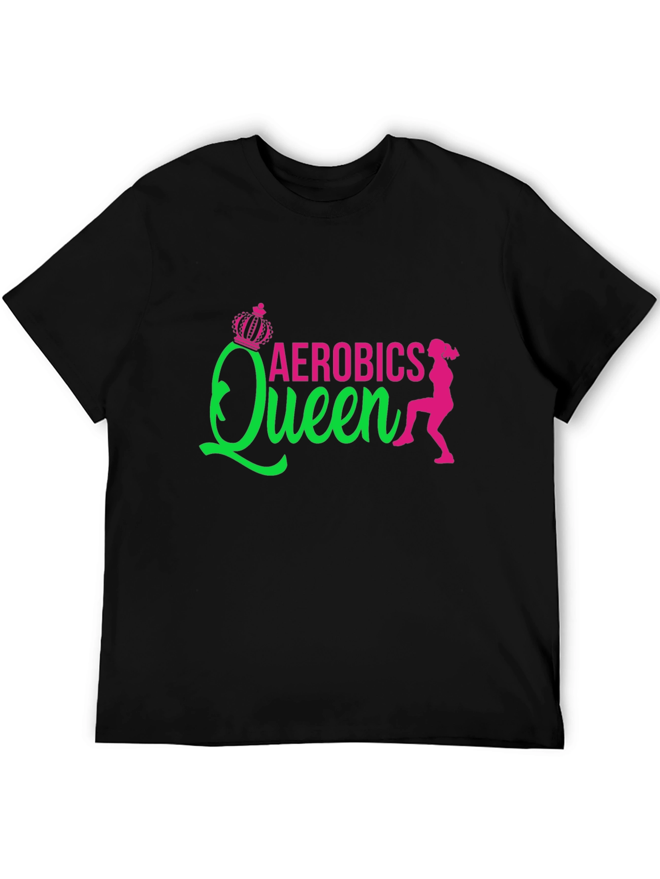 Aerobics Queen Black T-Shirt
