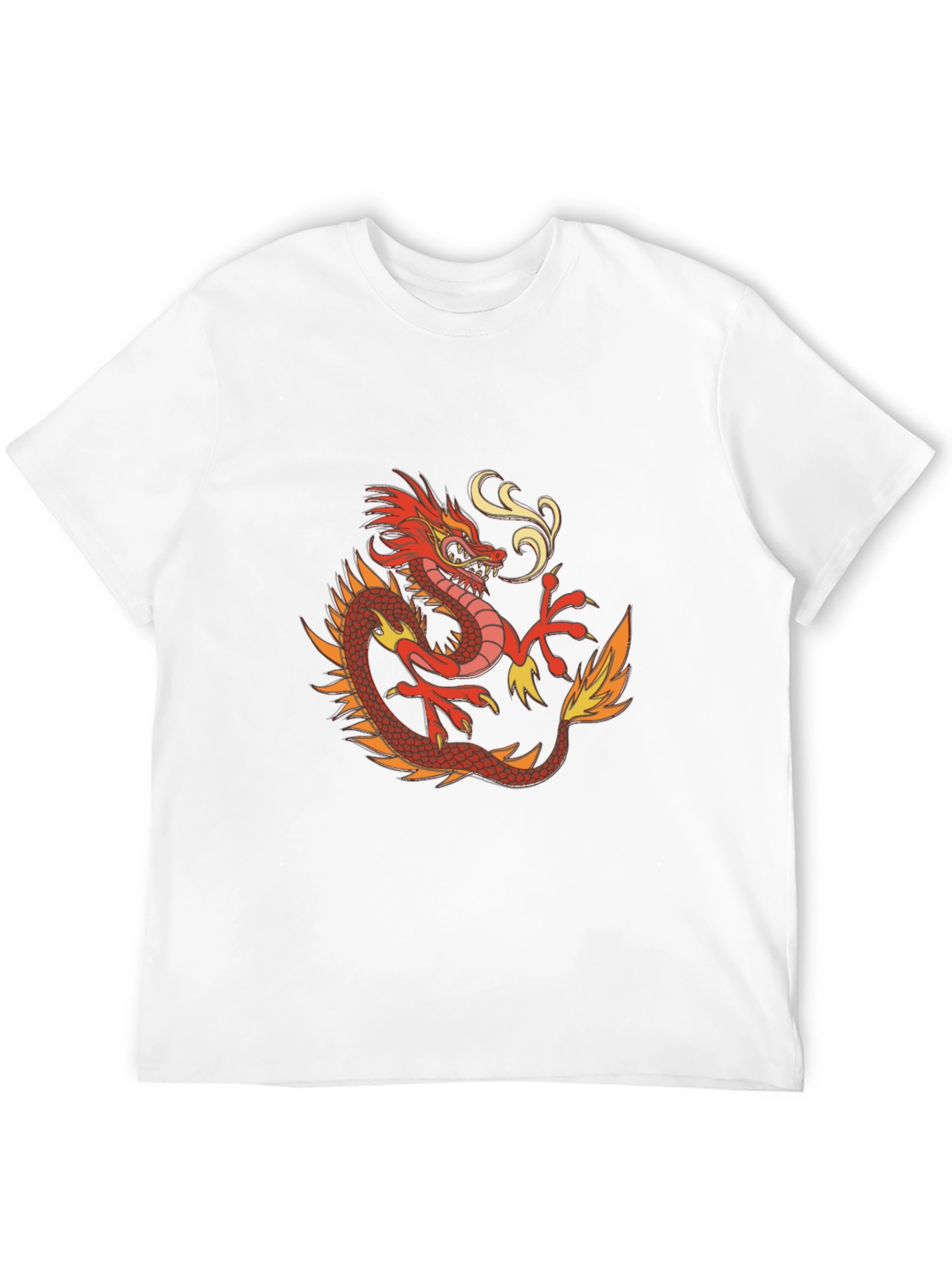 Dragon Graphic Print Mens Black T-Shirt