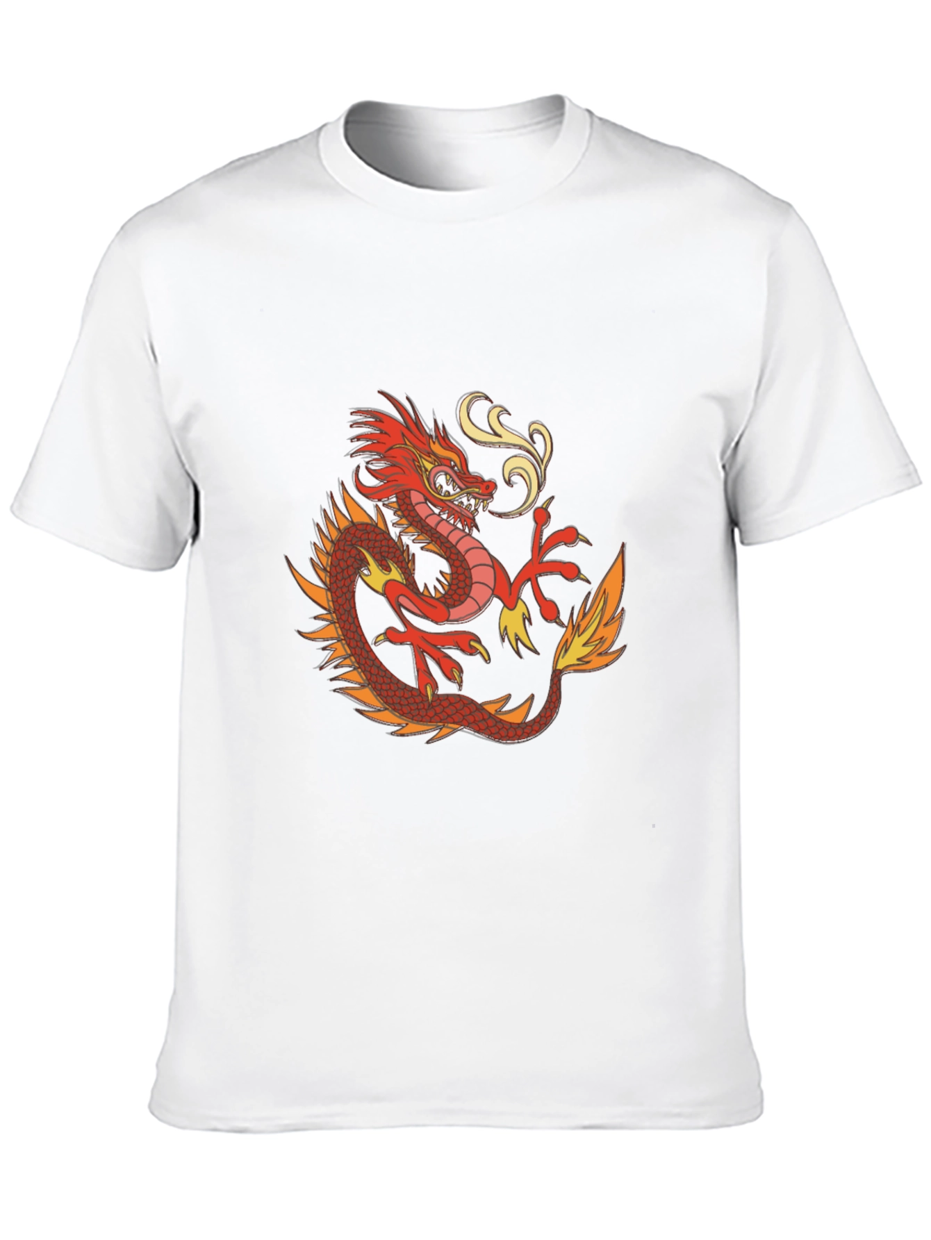 Dragon Graphic Print Mens Black T-Shirt