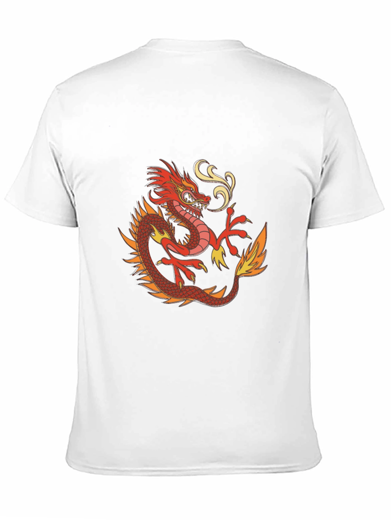 Dragon Graphic Print Mens Black T-Shirt