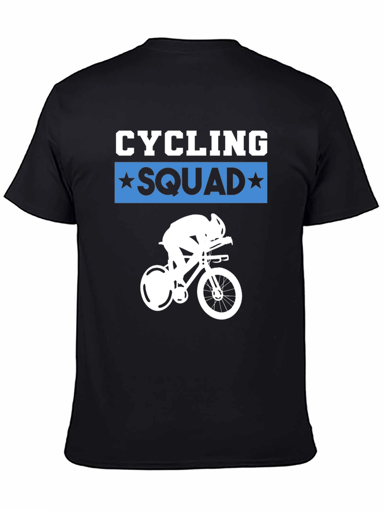 Cycling Squad Graphic Tee - Black Cotton T-Shirt