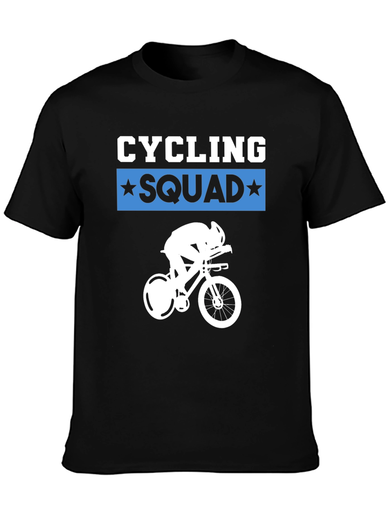Cycling Squad Graphic Tee - Black Cotton T-Shirt