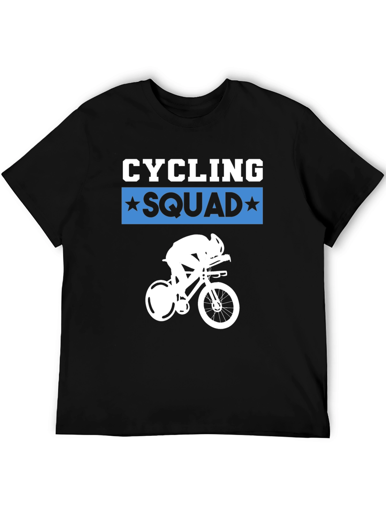 Cycling Squad Graphic Tee - Black Cotton T-Shirt