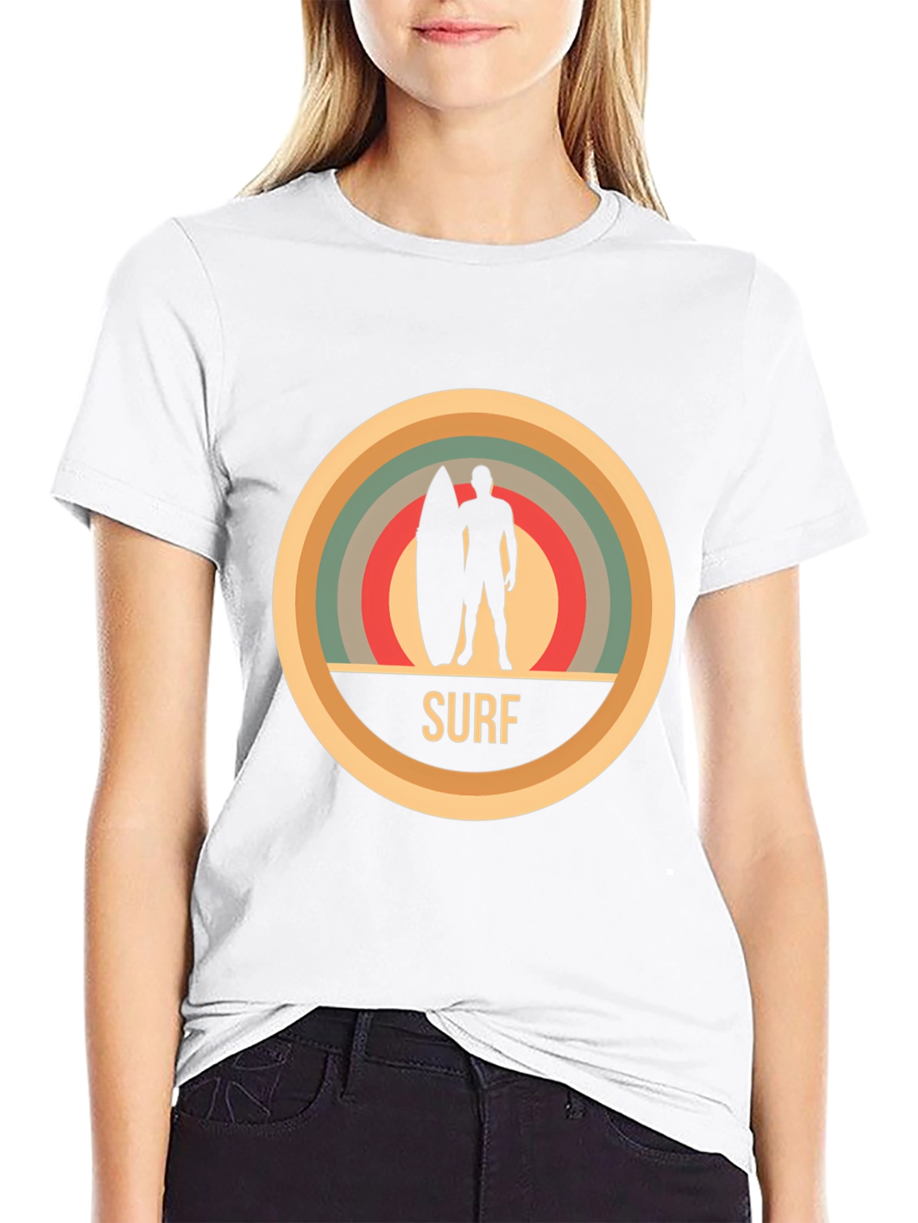 Retro Surf T-Shirt - Black Cotton Tee