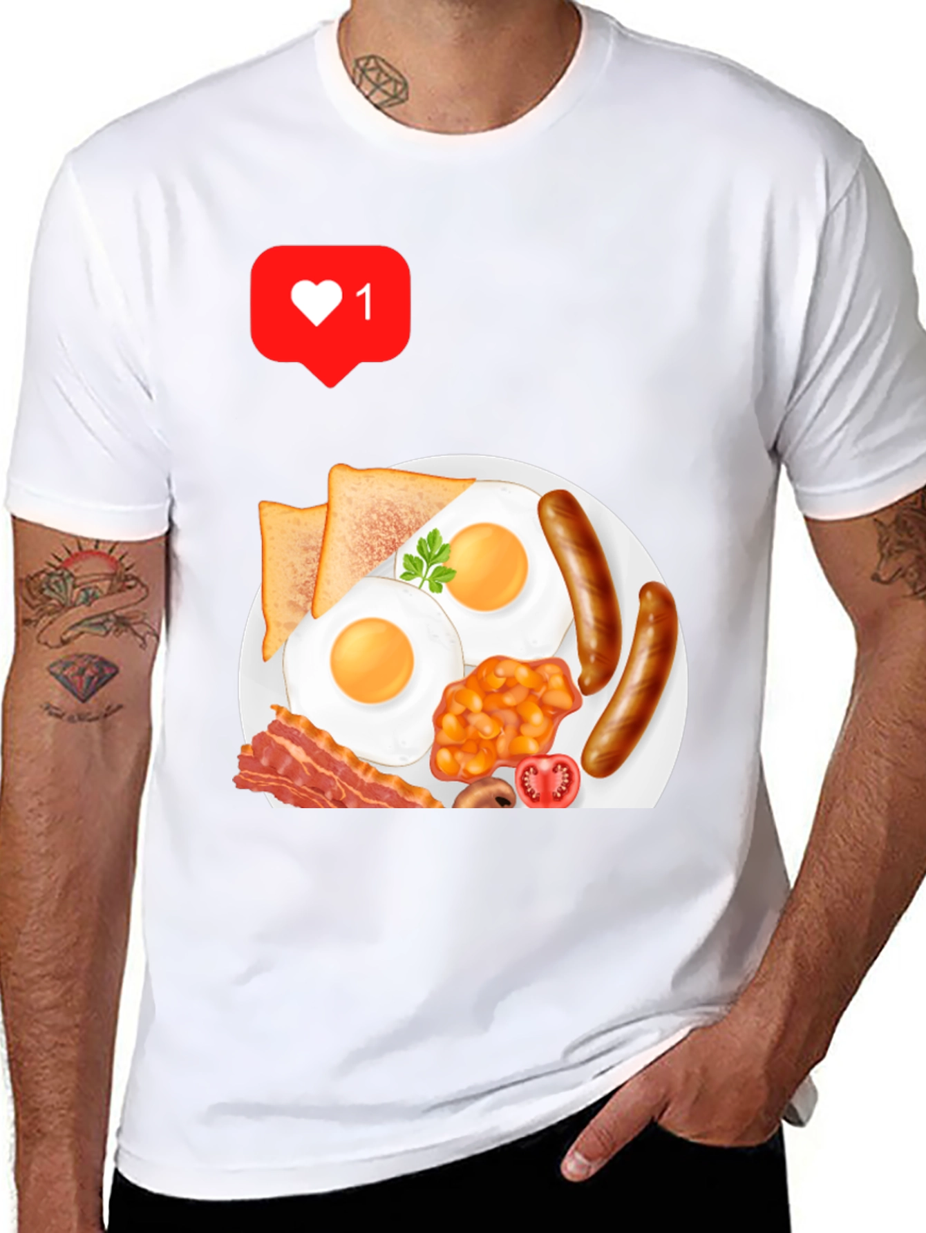 Breakfast Graphic T-Shirt - Casual Style