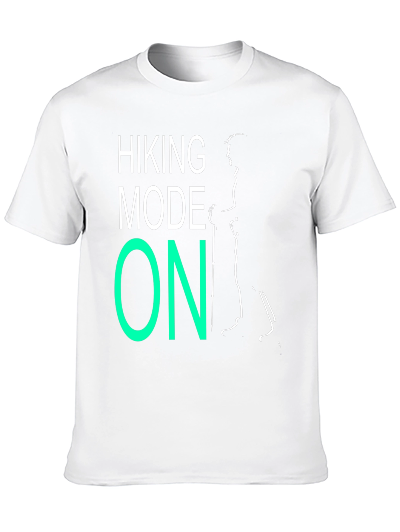 Hiking Mode ON T-Shirt - Black Casual Tee