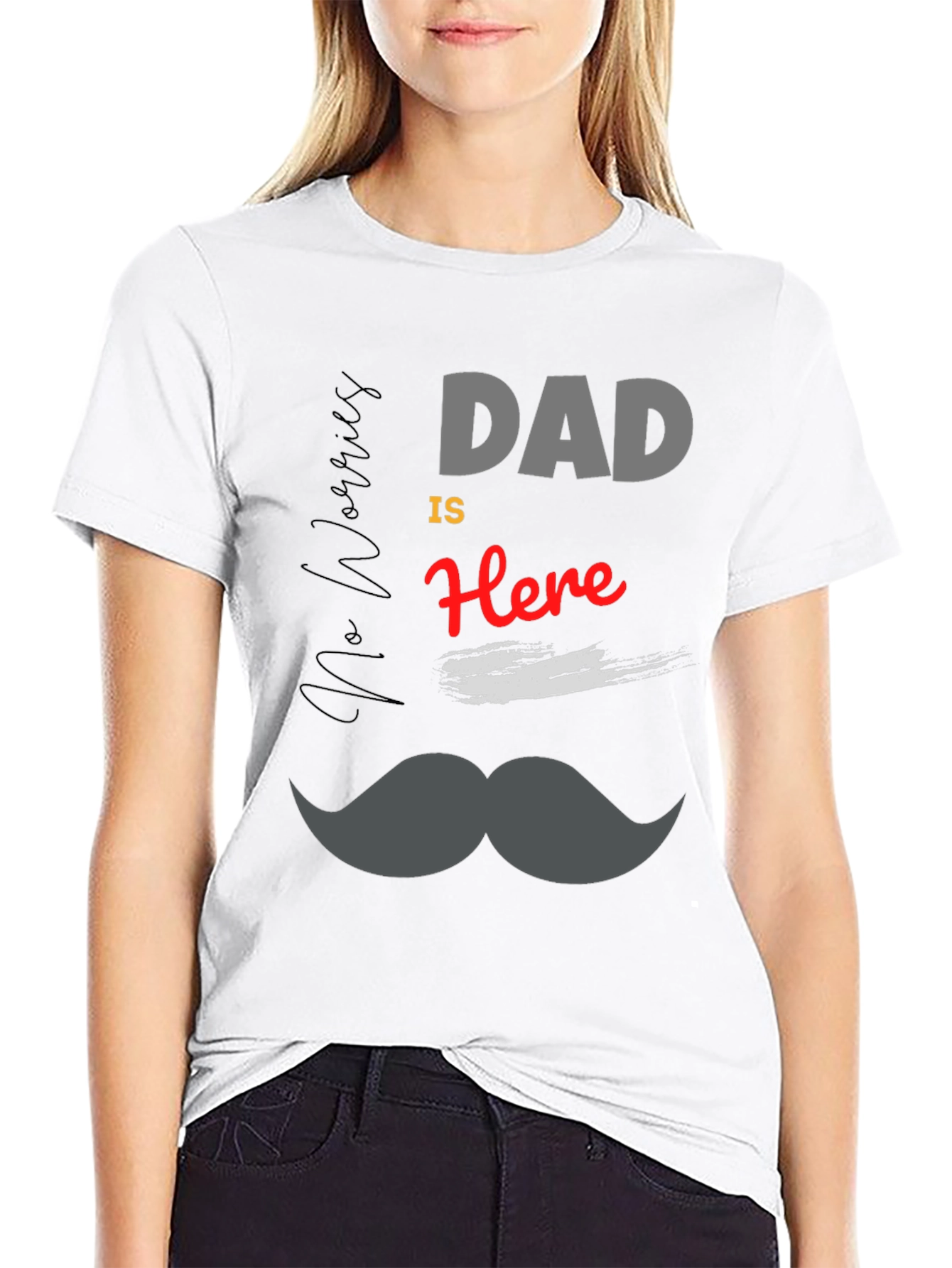 Dad is Here T-Shirt - Mens Black Graphic Tee