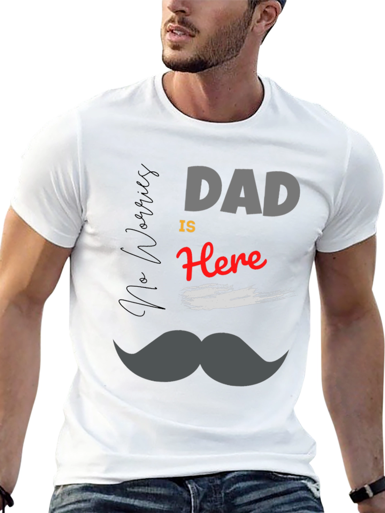 Dad is Here T-Shirt - Mens Black Graphic Tee