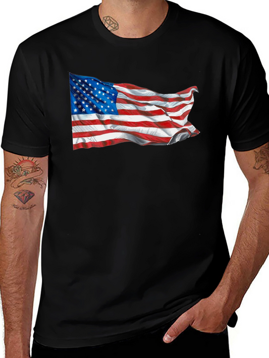 American Flag Graphic T-Shirt Patriotic USA Tee