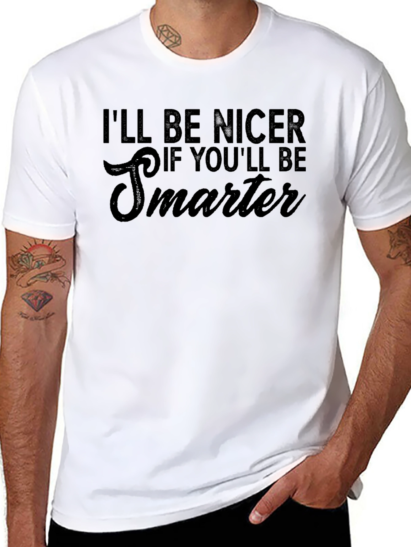 Funny Sarcastic Ill Be Nicer Graphic Tee