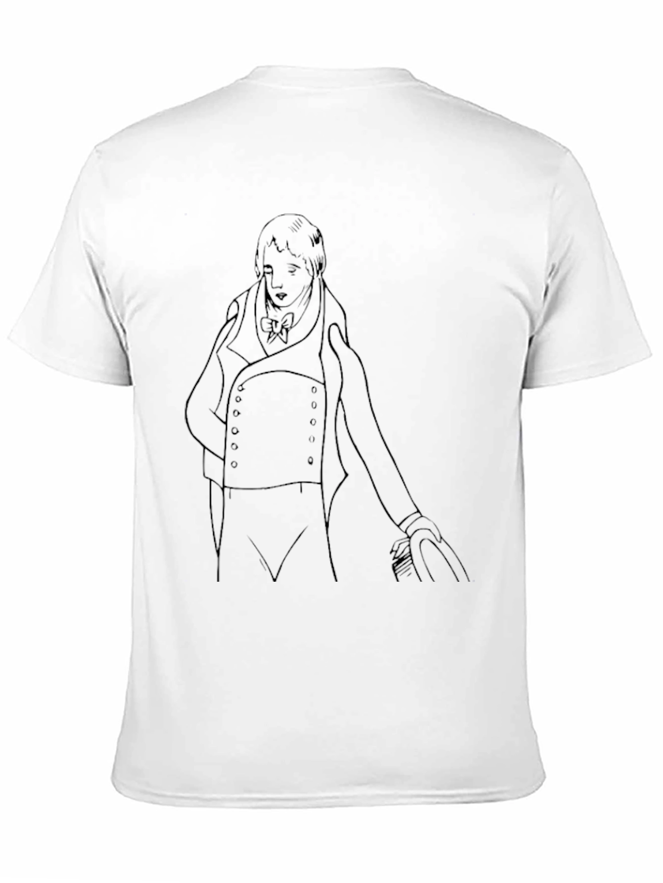 Sketch Portrait Tee - Classic Black Cotton T-Shirt