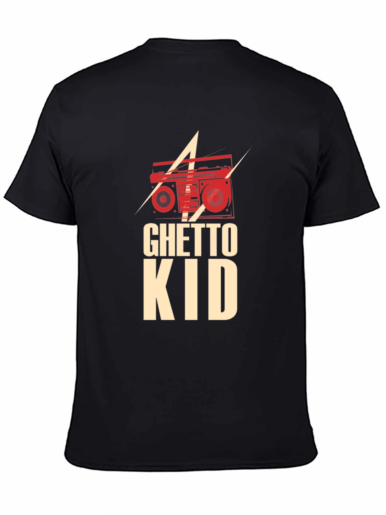 Ghetto Kid Boombox Graphic T-Shirt - Retro Style