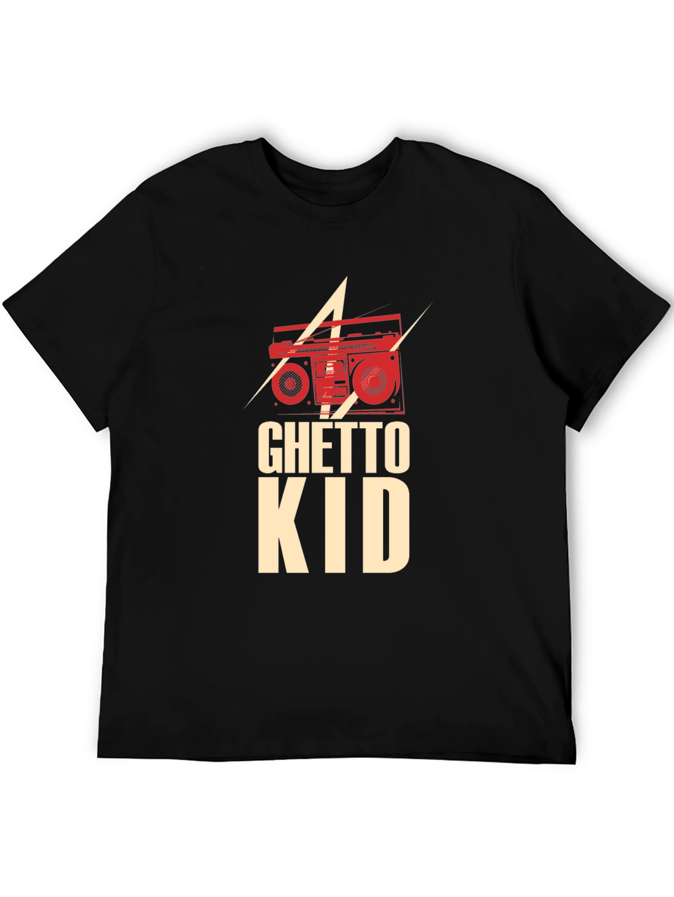 Ghetto Kid Boombox Graphic T-Shirt - Retro Style