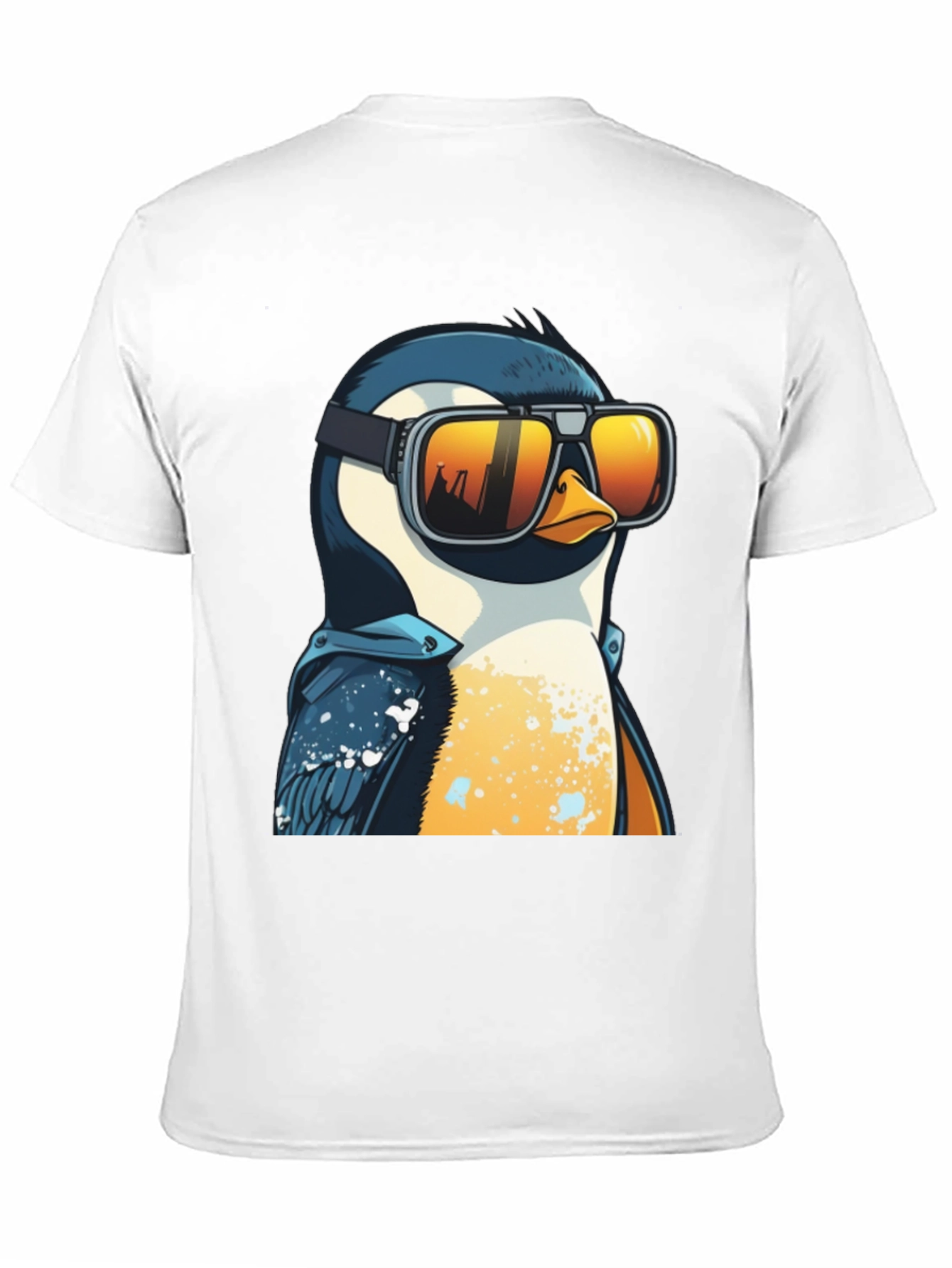 Cool Penguin Graphic Tee - Black Cotton T-Shirt