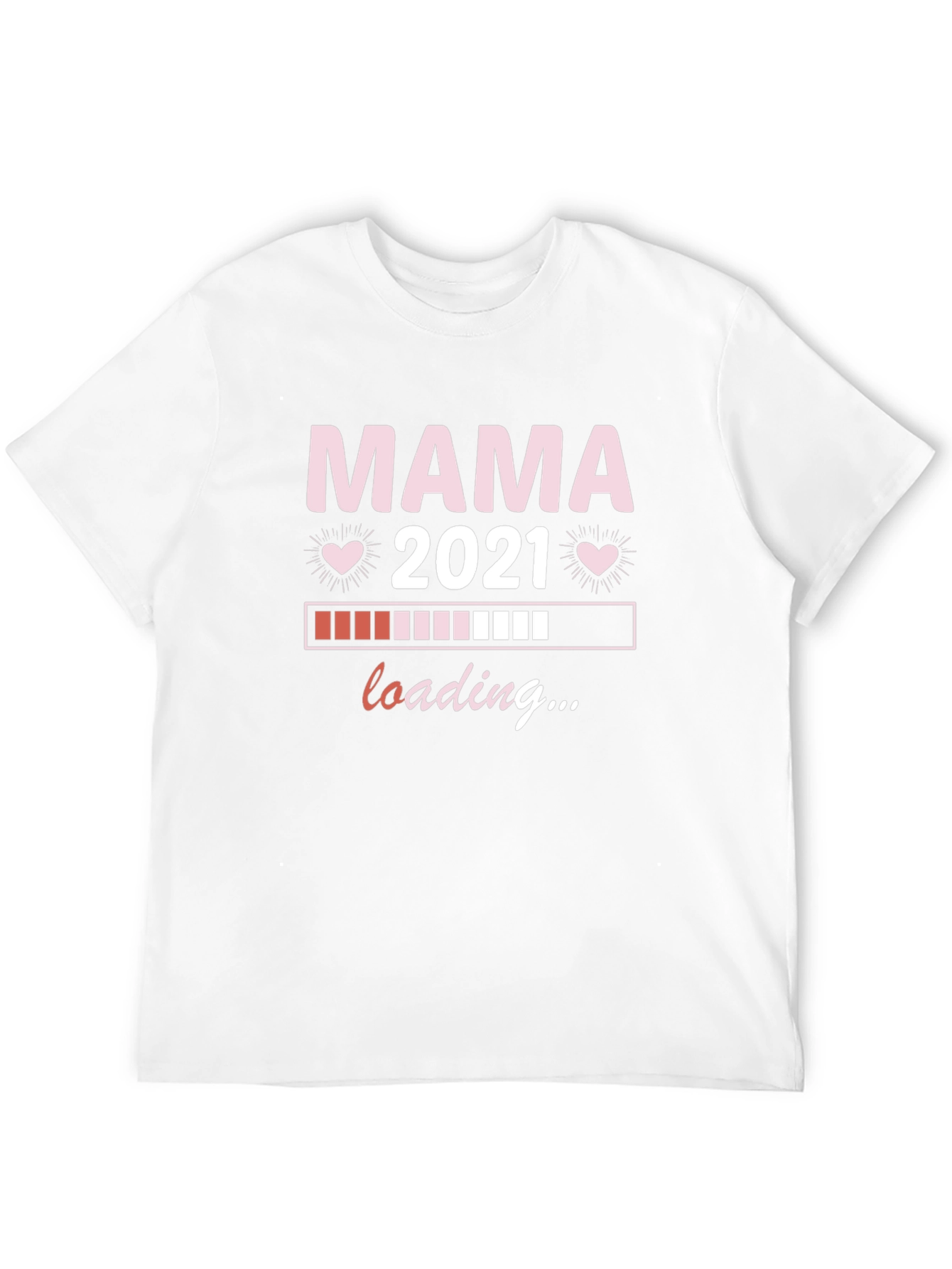 Mama 2021 Loading T-Shirt Pregnancy Announcement Tee