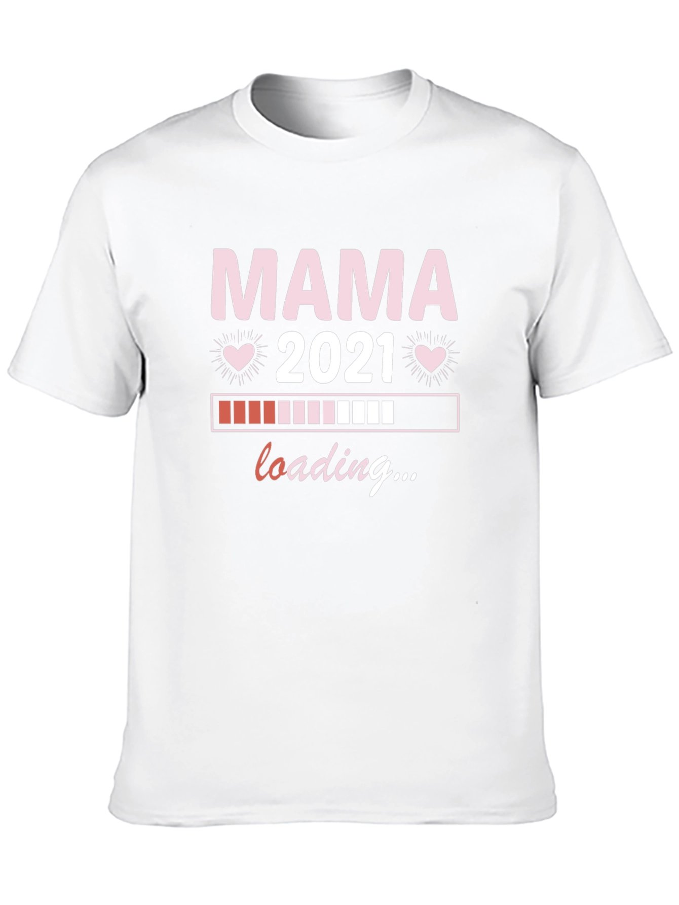 Mama 2021 Loading T-Shirt Pregnancy Announcement Tee